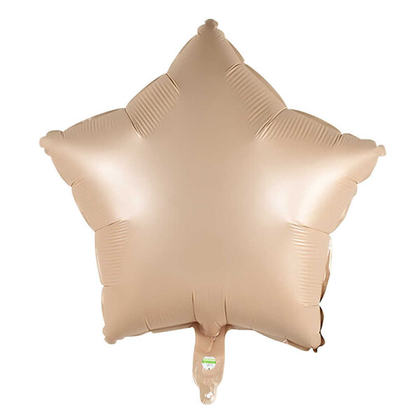 Folyo Balon Yıldız 40 Cm (18inç) Karamel - 