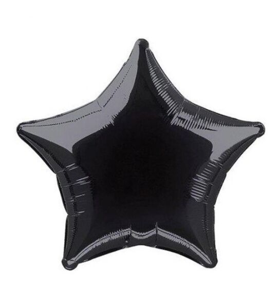 Folyo Balon Yıldız 40 Cm (18inç) Siyah - 