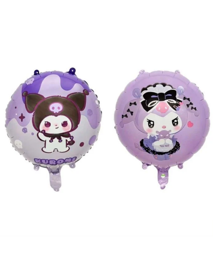 Folyo Balon Yuvarlak Kuromi Desenli 18 İnç - 1