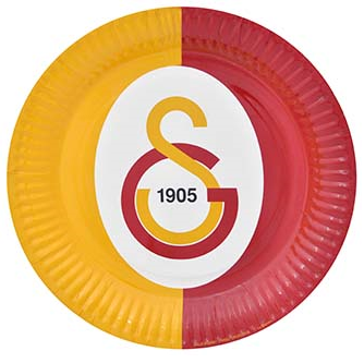 Lisanslı Galatasaray Karton Tabak 23 Cm 8 Parça - 1