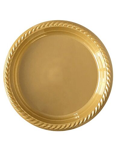 Plastik Tabak Gold 22 Cm / 25 Parça - 