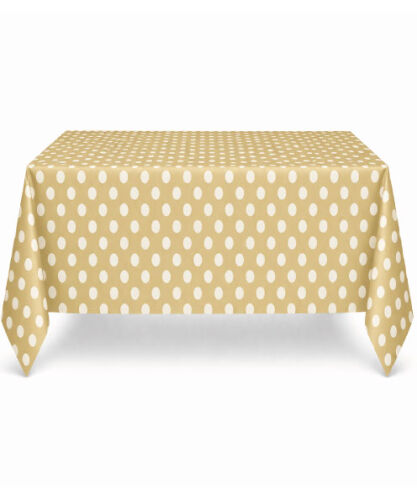 Masa Örtüsü 100 x 180 Cm Gold Puantiyeli - 