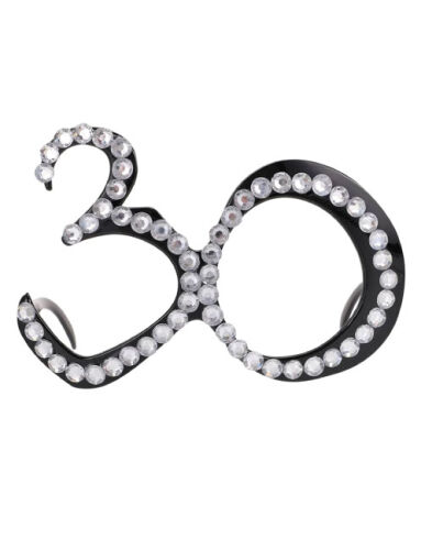 Gözlük 30 Yaş Temalı Siyah - 