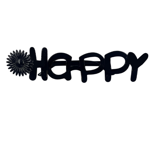 Gözlük Çiçekli Happy Siyah - 