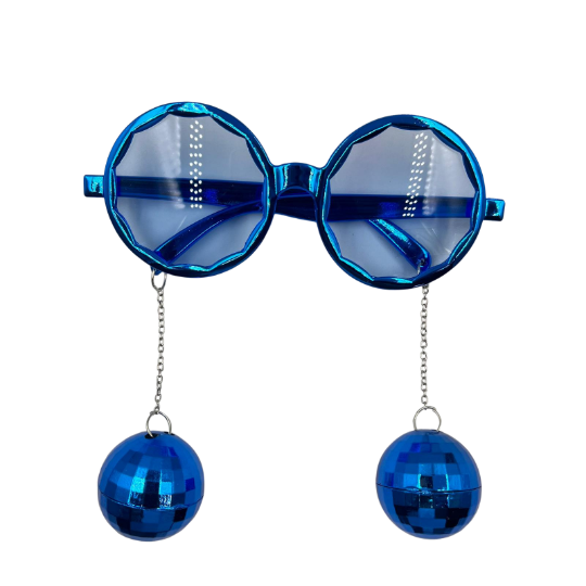 Gözlük Disko Topu Mavi - 