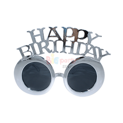  - Gözlük Happy Birthday Gümüş Yazılı