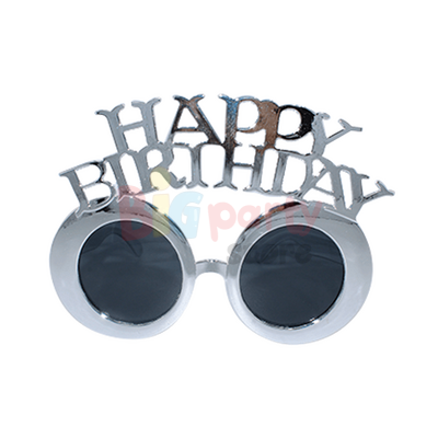 Gözlük Happy Birthday Gümüş Yazılı - 1