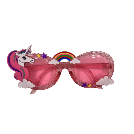 Gözlük Unicorn Desenli Pembe Camlı - 3