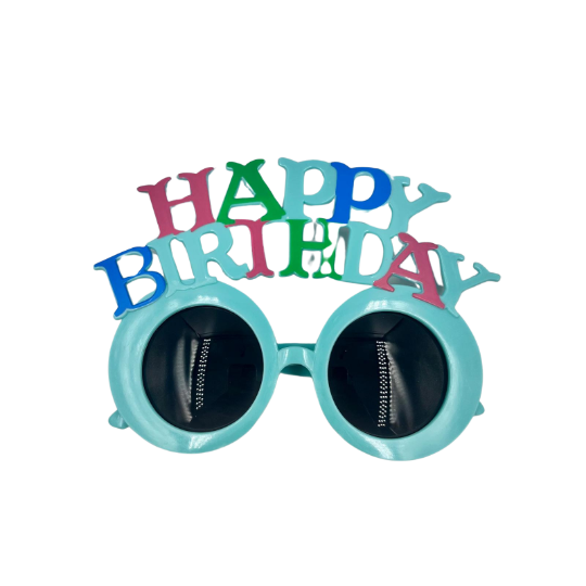 Gözlük Happy Birthday Mavi - 