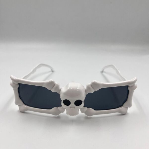 Gözlük İskelet Kemik Temalı Beyaz - 2