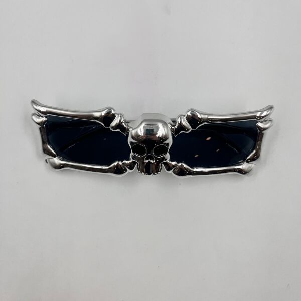 Gözlük İskelet Kemik Temalı Gümüş - 3