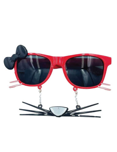 Gözlük Kedi Model Kırmızı - 