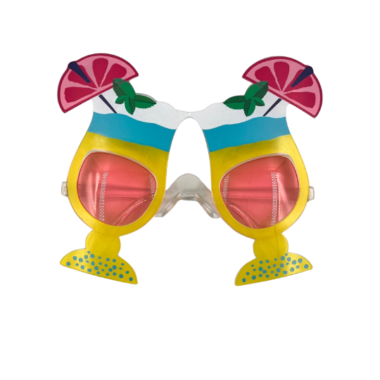 Gözlük Kokteyl Bardağı Sarı - 