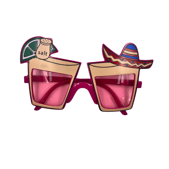 Gözlük Meksika Şapkalı Pembe - 