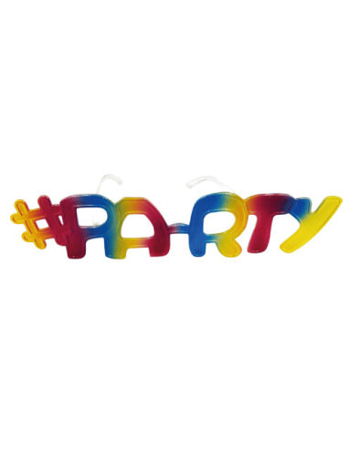 Gözlük #PARTY Yazılı Renkli - 