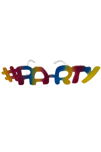 Gözlük #PARTY Yazılı Renkli - 1