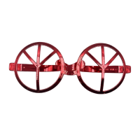 Gözlük Plastik Büyük Barış Desenli Kırmızı - 1