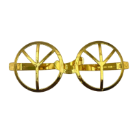 Gözlük Plastik Büyük Barış Desenli Altın - 2