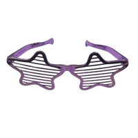 Gözlük Plastik Büyük Yıldız Desenli Lila - 1