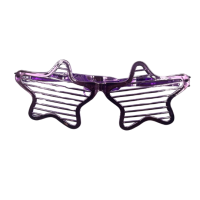 Gözlük Plastik Büyük Yıldız Desenli Lila - 2