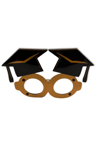 Gözlük PVC Kaplı Siyah Mezuniyet Kepli Model - 