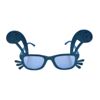 Gözlük Tavşan Kulaklı Simli Mavi - 2