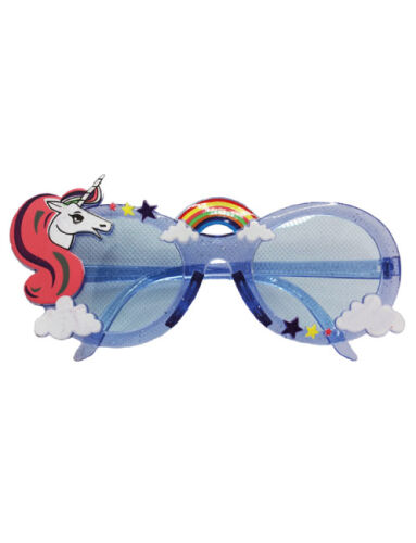 Gözlük Unicorn Desenli Mavi Camlı - 1