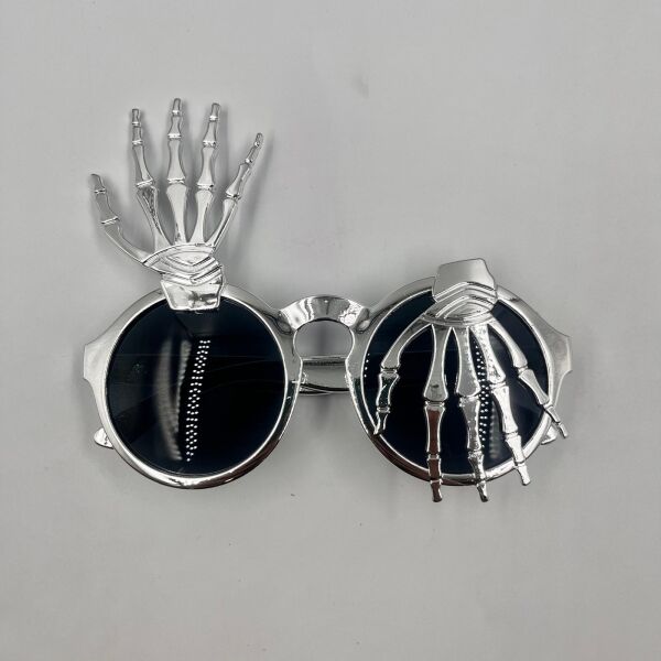 Gözlük İskelet Temalı Gümüş - 3