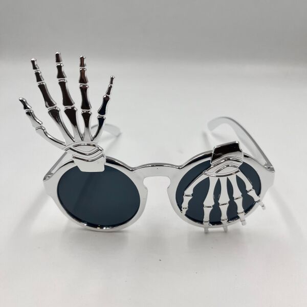 Gözlük İskelet Temalı Gümüş - 2