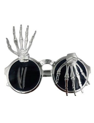 Gözlük İskelet Temalı Gümüş - 