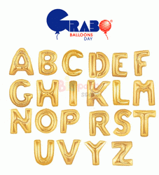 - Grabo Harf Gold Folyo Balon 100 Cm