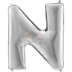 Folyo Balon Grabo 100 Cm Gümüş Harf - 14