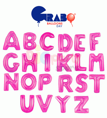 Folyo Balon Grabo 100 Cm Pembe Harf - 1