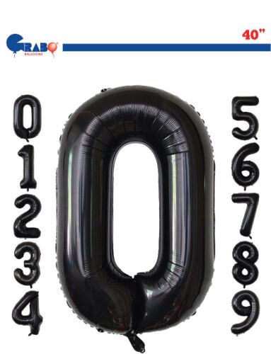 Folyo Balon Grabo 100 Cm Siyah Rakam - 