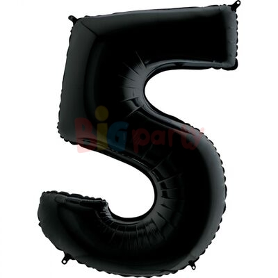 Folyo Balon Grabo 100 Cm Siyah Rakam - 7