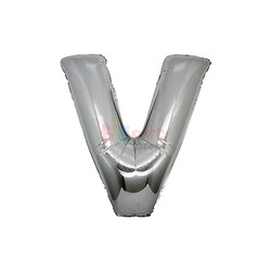 Folyo Balon Harf Gümüş 40 Cm - 3