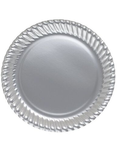 Karton Tabak Gümüş 23 Cm 8 Parça - 