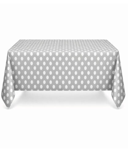 Masa Örtüsü 100 x 180 Cm Gümüş Puantiyeli - 