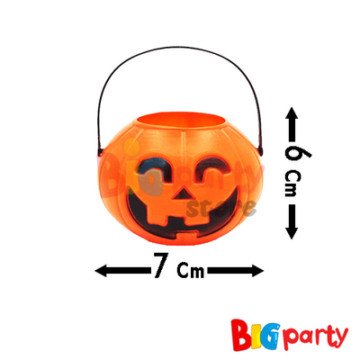 Halloween Bal Kabağı Mumluk 6 Cm 6lı Turuncu - 2