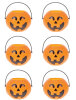 Halloween Bal Kabağı Mumluk 6 Cm 6lı Turuncu - 1