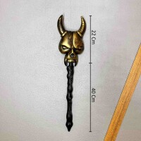 Halloween Çubuklu Balta İskelet Boynuzlu Eskitme Model 62 CM - 2