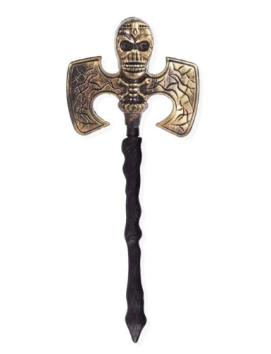 Halloween Çubuklu Balta Çift Yönlü Kuru Kafalı Eskitme Model 60 Cm - 