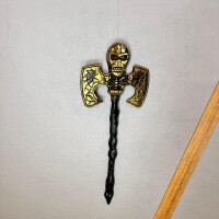Halloween Çubuklu Balta Çift Yönlü Kuru Kafalı Eskitme Model 60 Cm - 2
