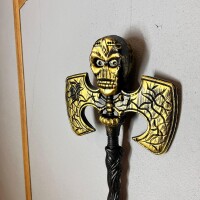 Halloween Çubuklu Balta Çift Yönlü Kuru Kafalı Eskitme Model 60 Cm - 4