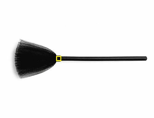 Halloween Cadı Süpürgesi Tüllü 75 cm Siyah - 2