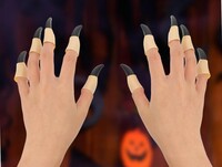 Halloween Cadı Tırnağı Lüks 10 lu Siyah - 1