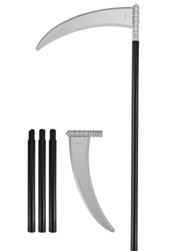 Halloween Geçmeli Çubuklu Azrail Orağı 90 Cm - 1