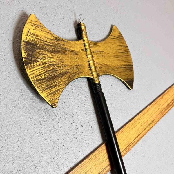 Halloween Çubuklu Çift Yönlü Eskitme Balta 100 Cm - 2