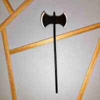 Halloween Geçmeli Çubuklu Çift Yönlü Balta 100 Cm - 3