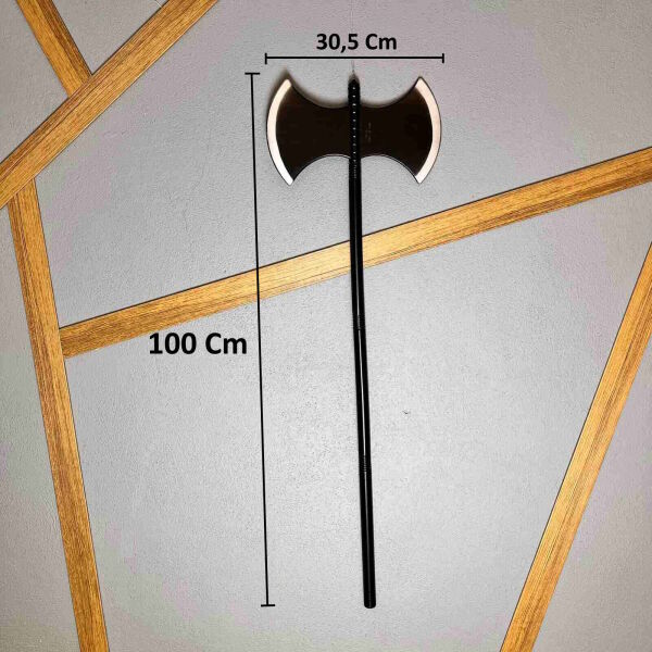 Halloween Geçmeli Çubuklu Çift Yönlü Balta 100 Cm - 4